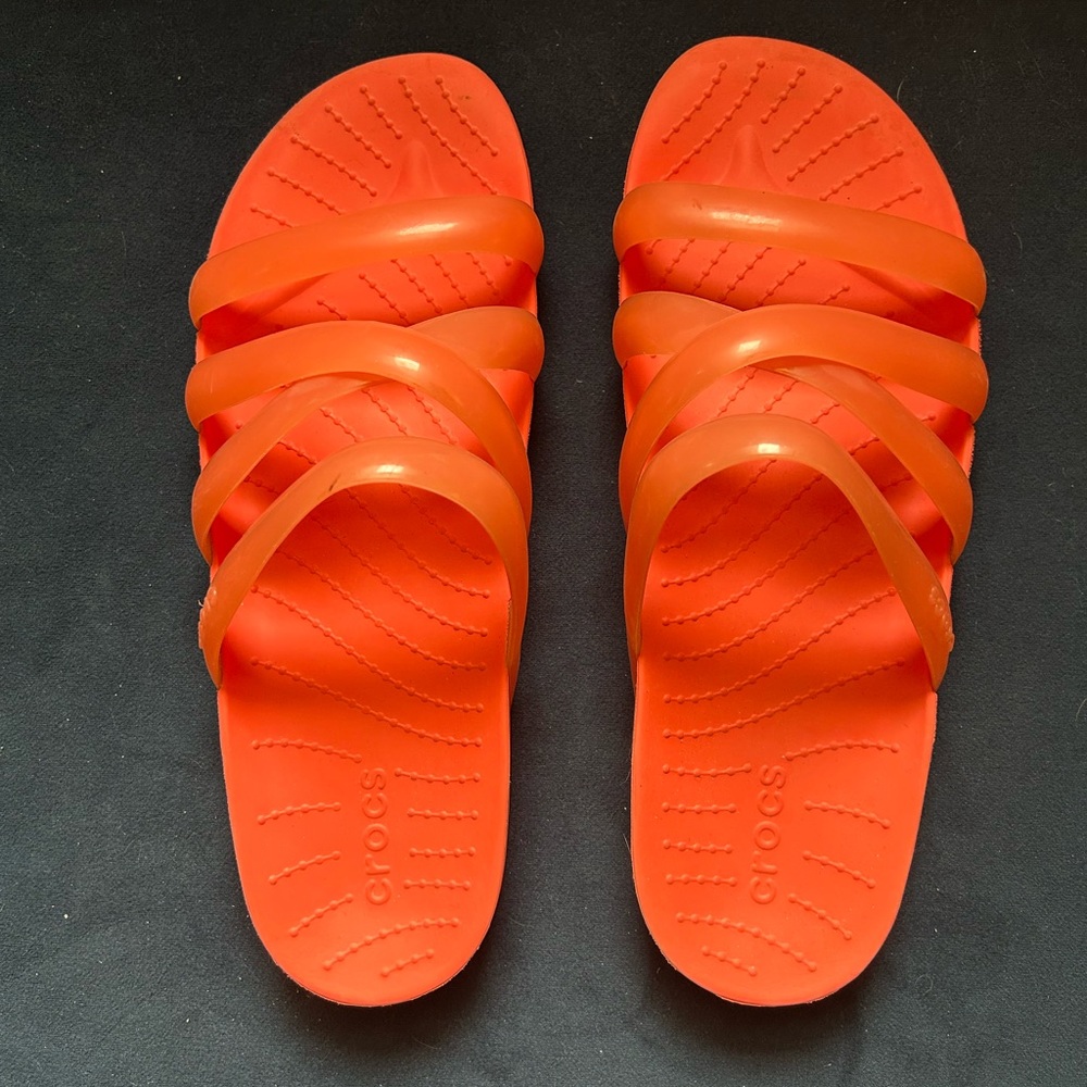Crocs Light Orange Slide Sandals